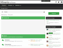 Tablet Screenshot of forum.mineria.fr